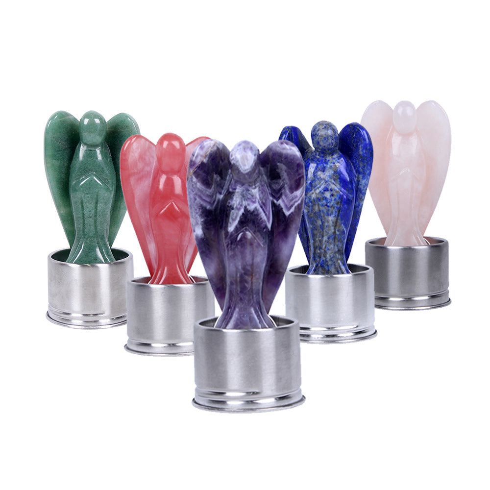 Natural crystal angel handicraft carving demagnetization energy cup