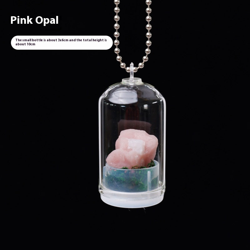 Natural crystal raw stone mineral standard bottle ornament, crystal mineral specimen wish bottle