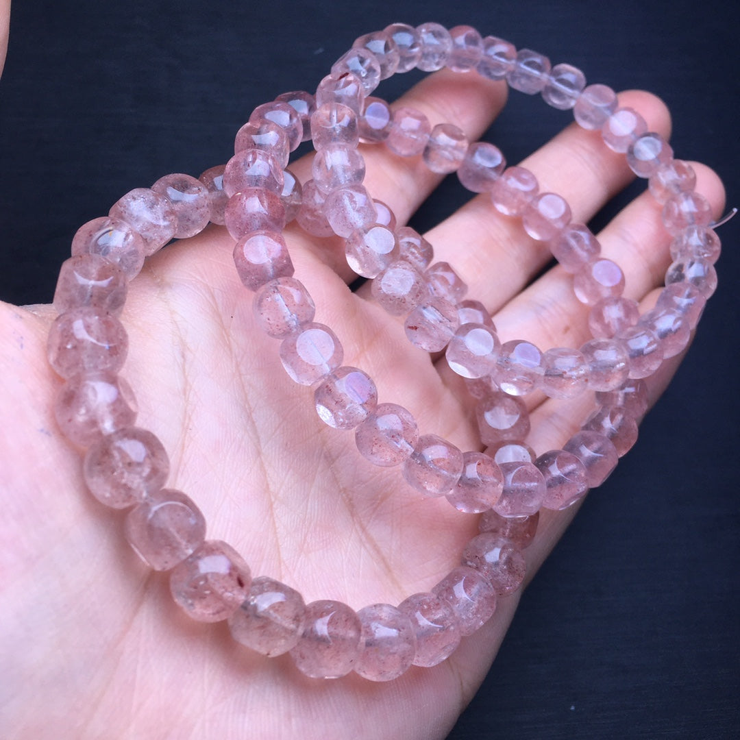 Strawberry Crystal Sugar Cube Bracelet