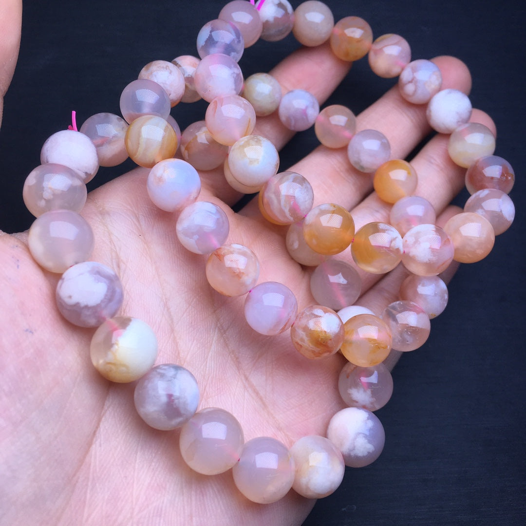 Sakura Agate Single Loop Bracelet