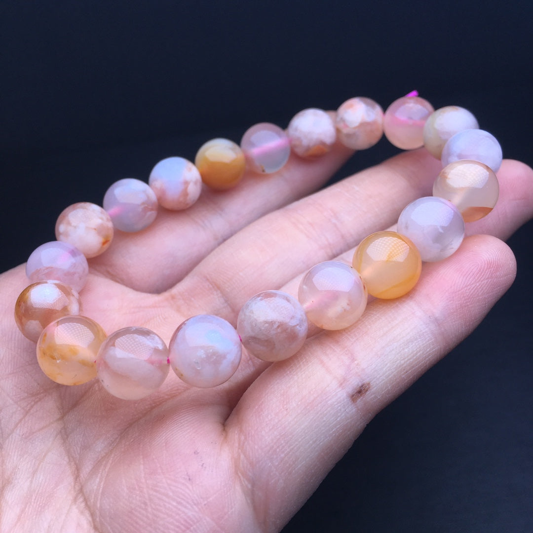 Sakura Agate Single Loop Bracelet