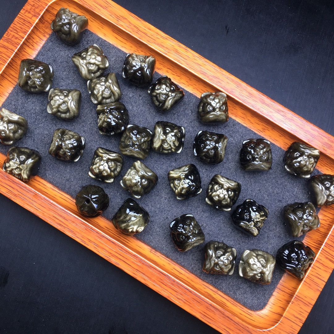 Gold Obsidian Lion Accessories