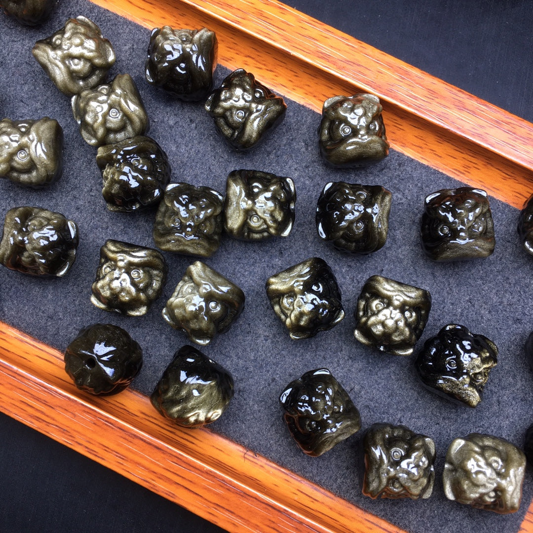 Gold Obsidian Lion Accessories