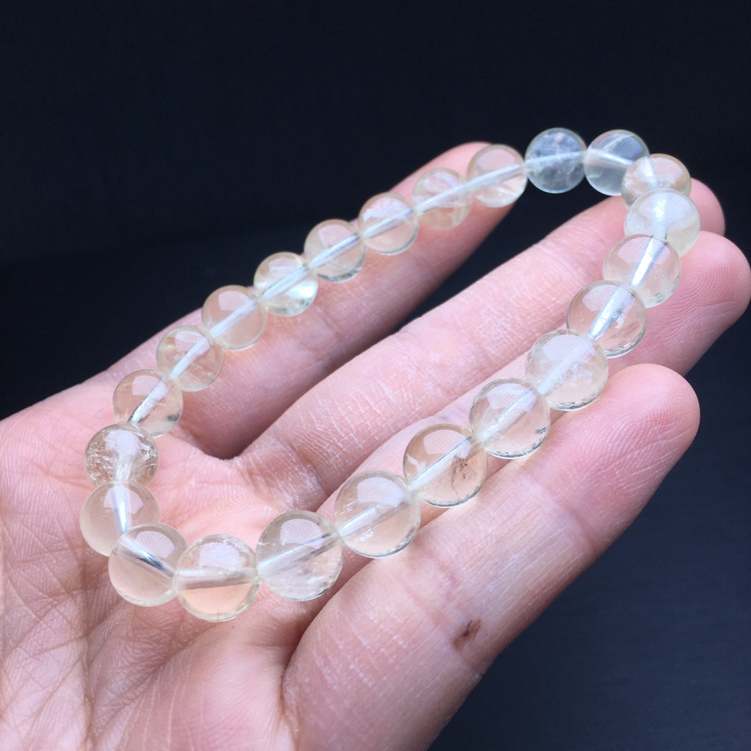 Lemon Yellow Asai Single Loop Crystal Bracelet