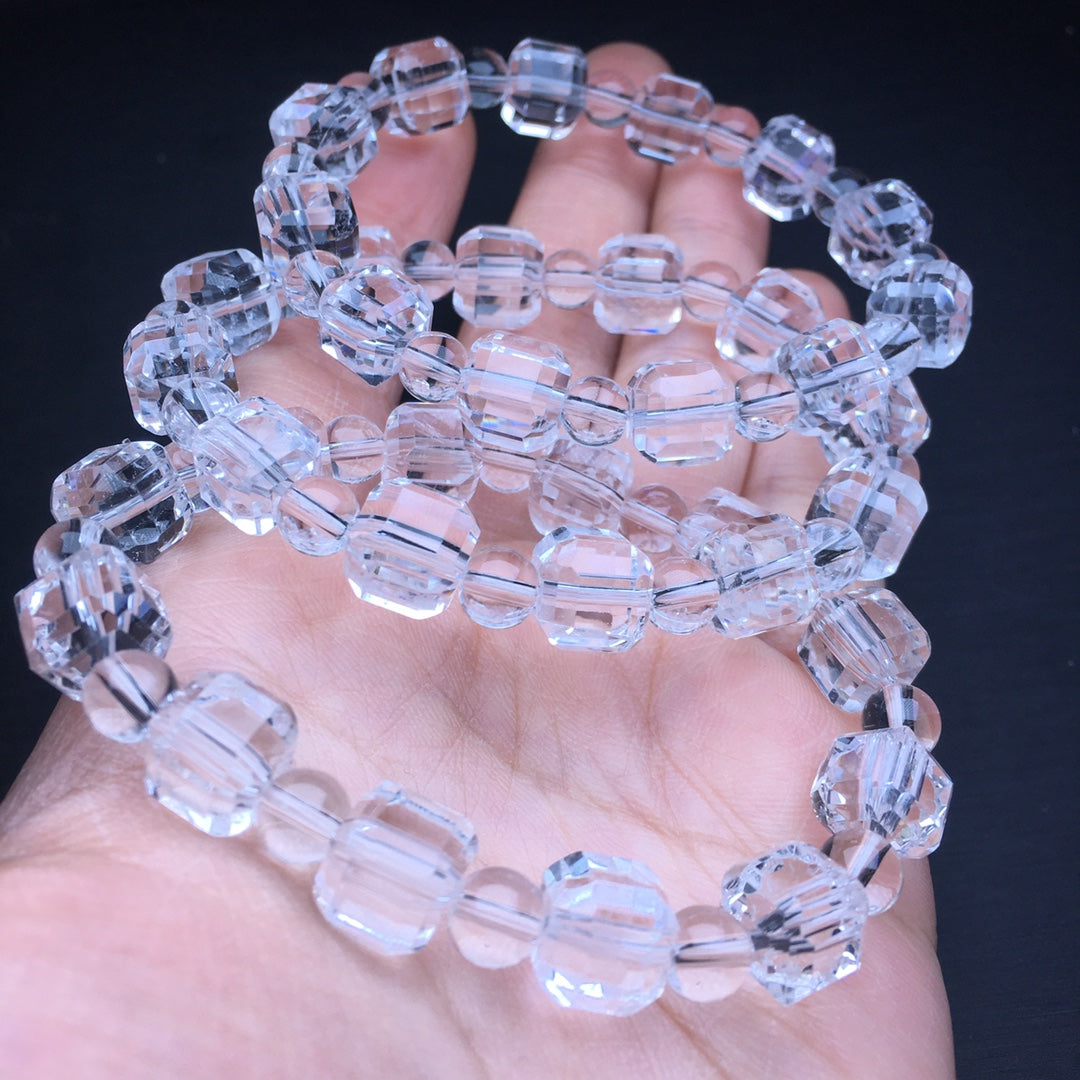 White crystal sugar cube bracelet