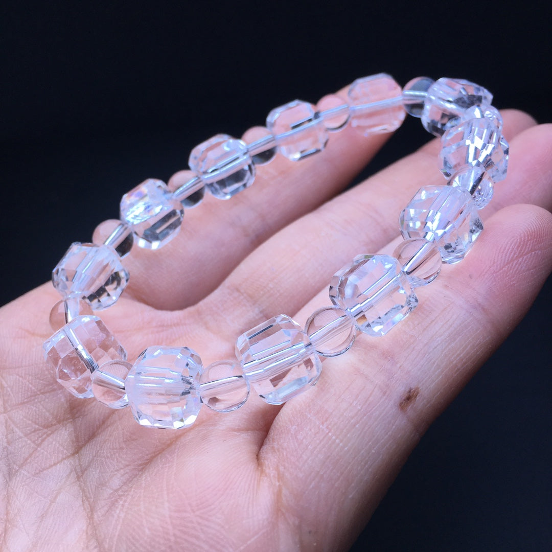 White crystal sugar cube bracelet