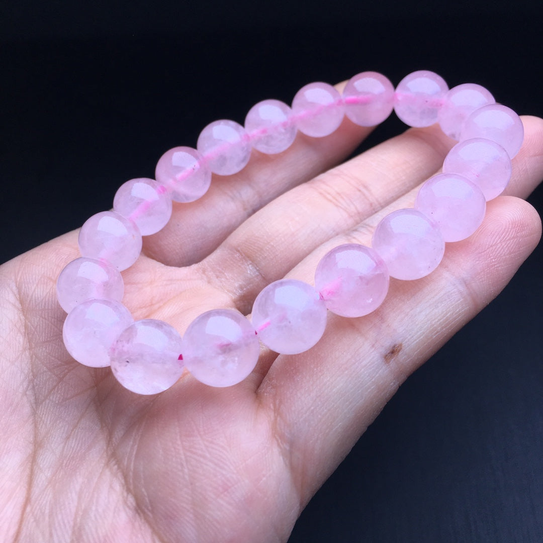 Pink crystal light bead bracelet