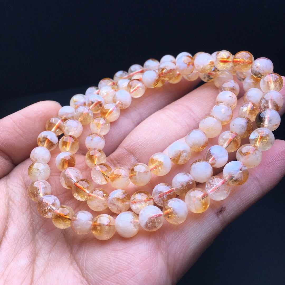 Citrine Milk Cap Multi-Circle Bracelet