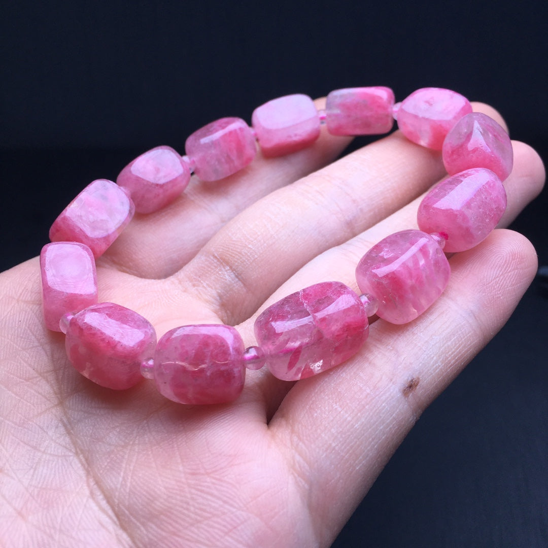 Cherry Blossom Rain Sugar Cube Single Circle Crystal Bracelet