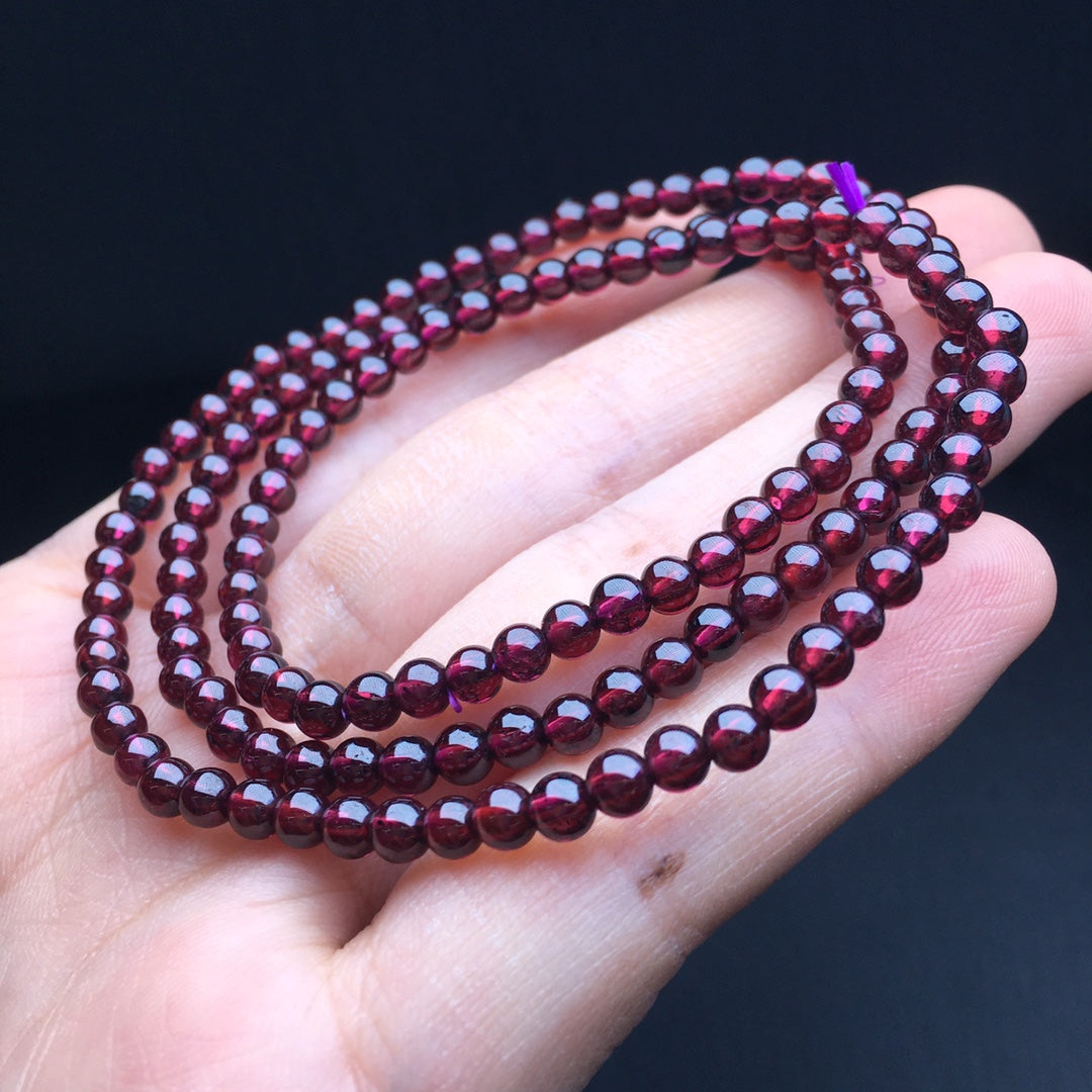 Amethyst garnet multi-loop single-loop crystal bracelet