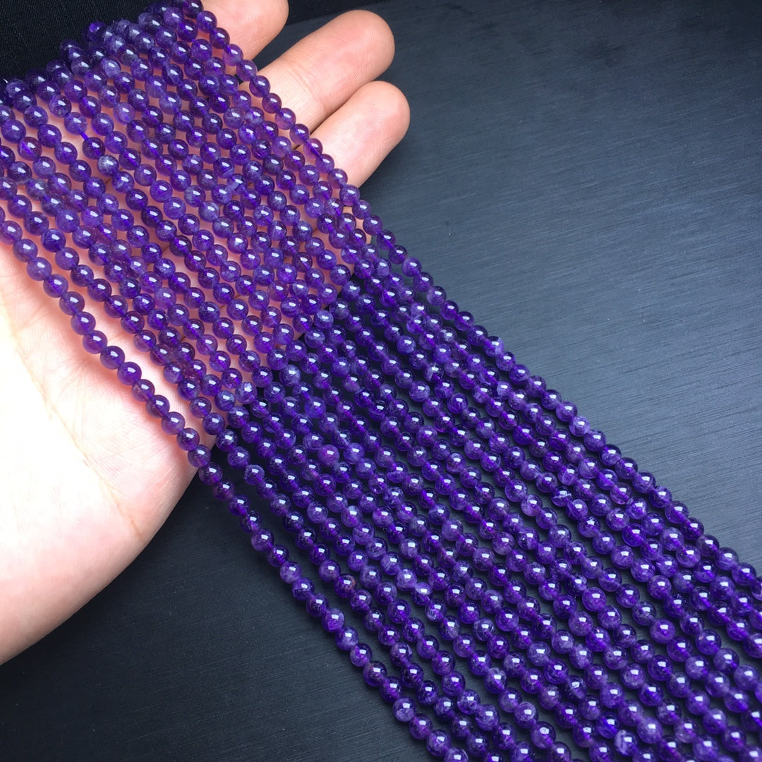 Amethyst long chain crystal multi-circle bracelet