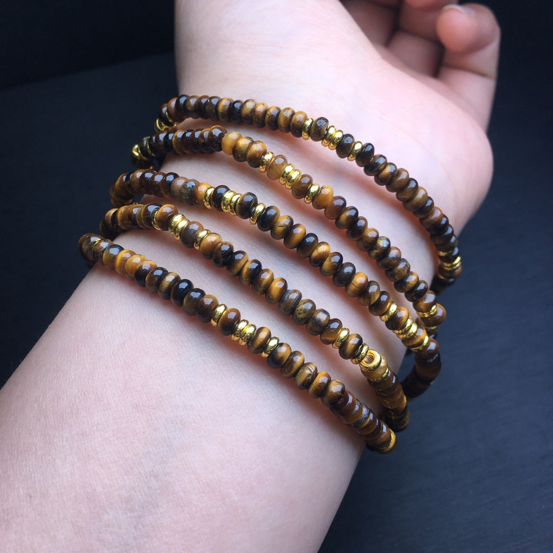 Yellow Tiger Eye Bead Bracelet