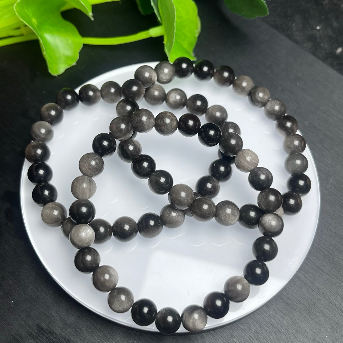 Silver Diamond Single Loop Crystal Bracelet