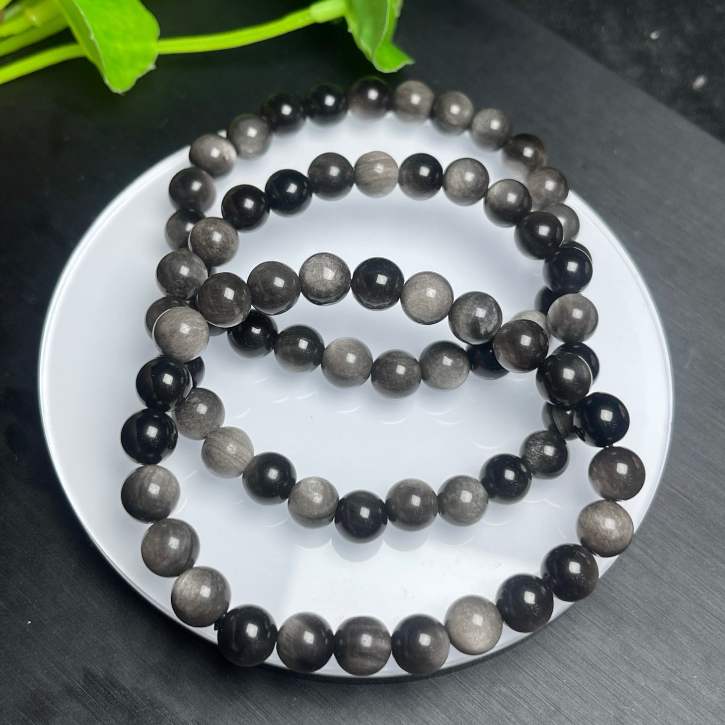 Silver Diamond Single Loop Crystal Bracelet