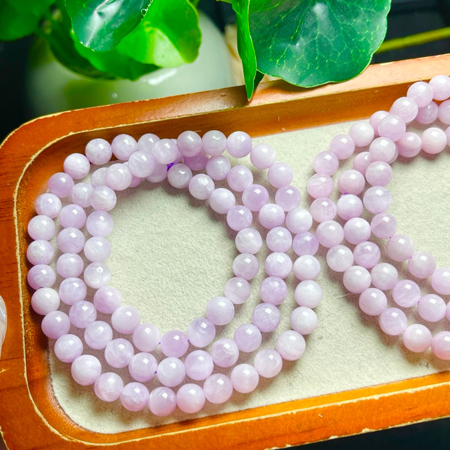 Kunzite multi-loop single-loop crystal bracelet