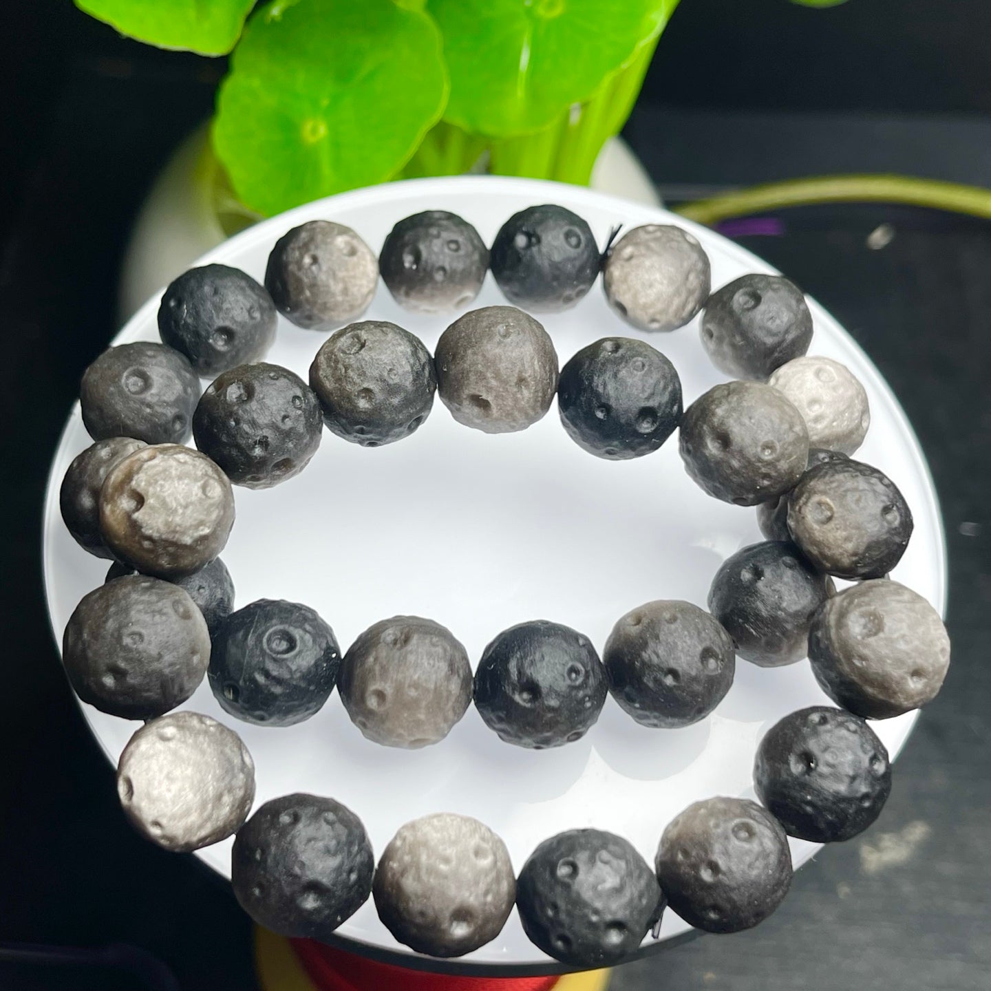 Silver Diamond Planet Shape Single Loop Bracelet