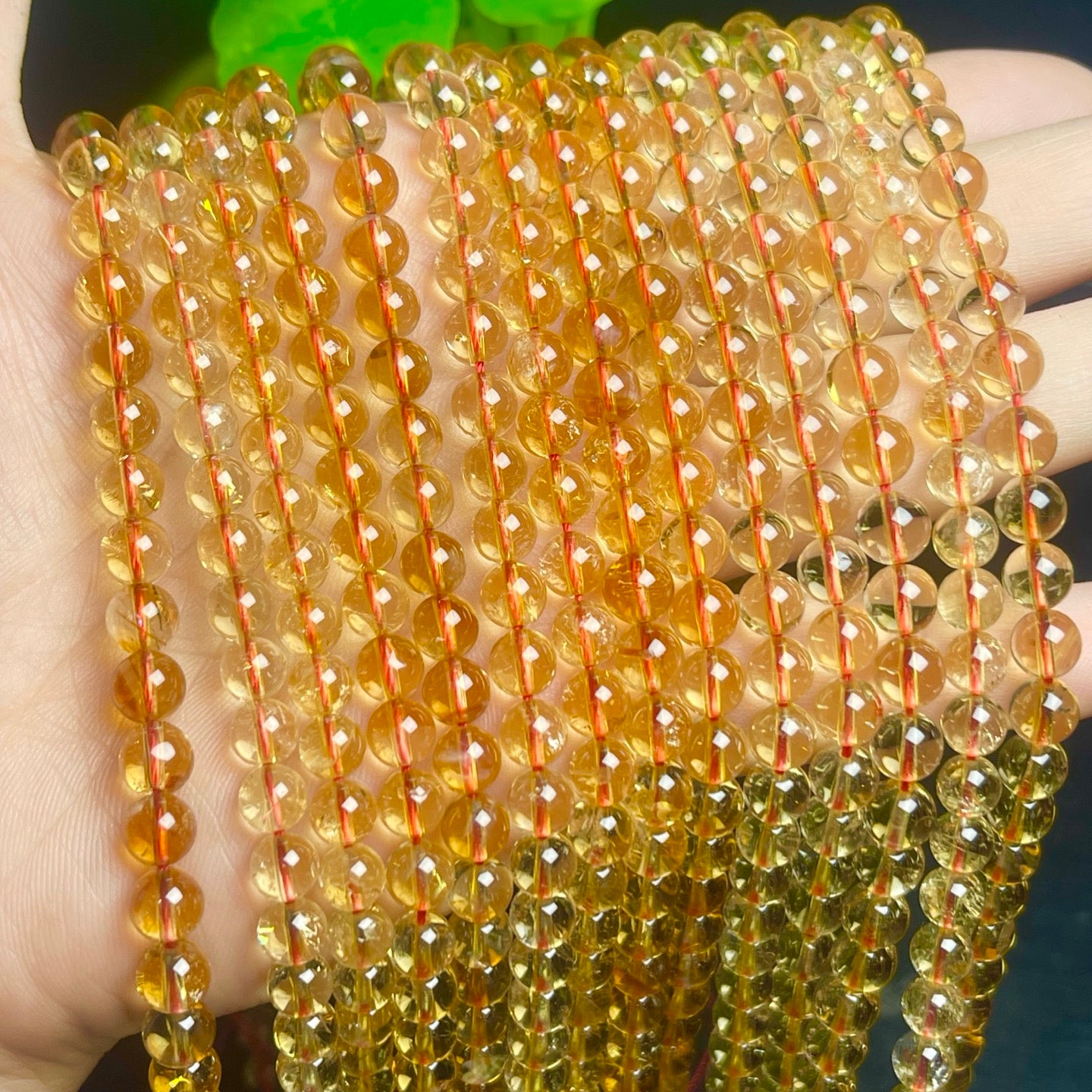 Brazilian Citrine Long Chain Bracelet