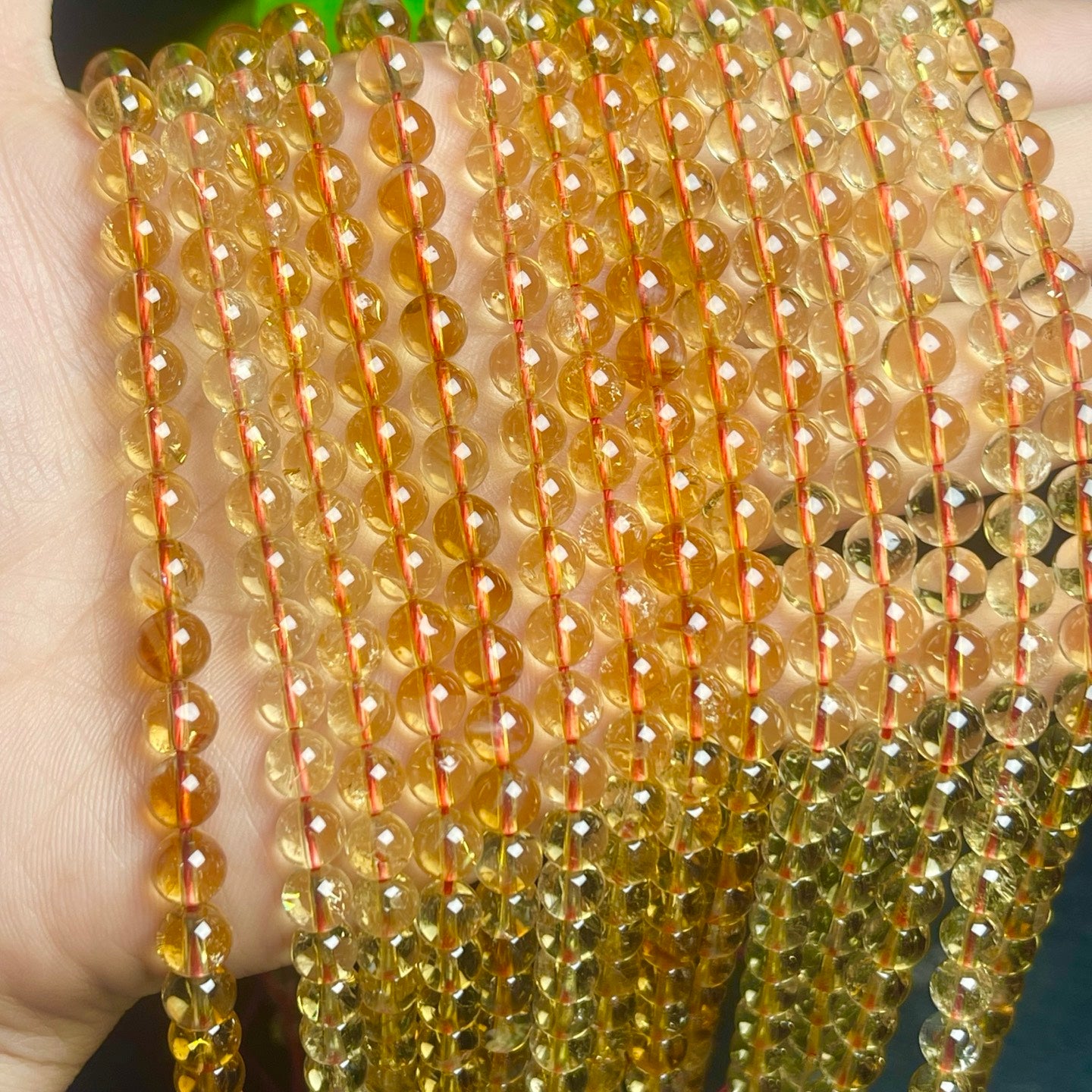 Brazilian Citrine Long Chain Bracelet