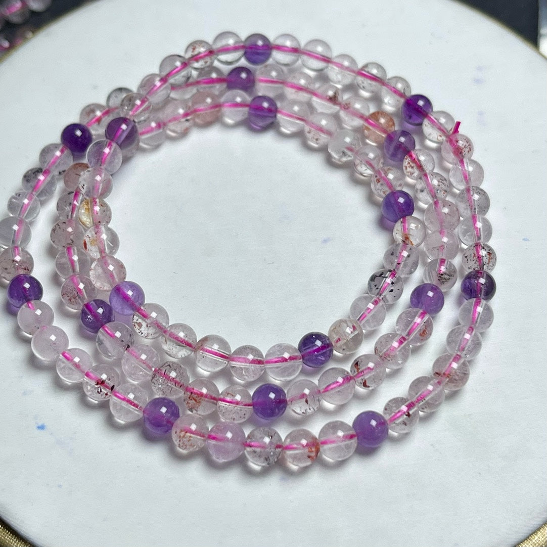 Super seven-loop single-loop crystal bracelet