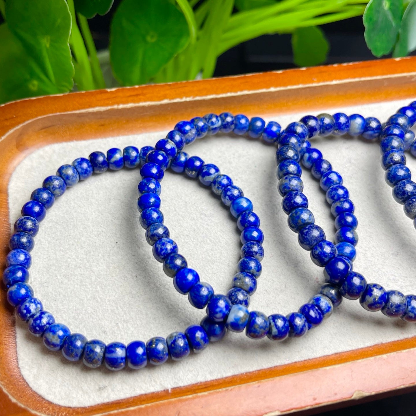 Lapis Lazuli Abacus Beads Single Loop Bracelet