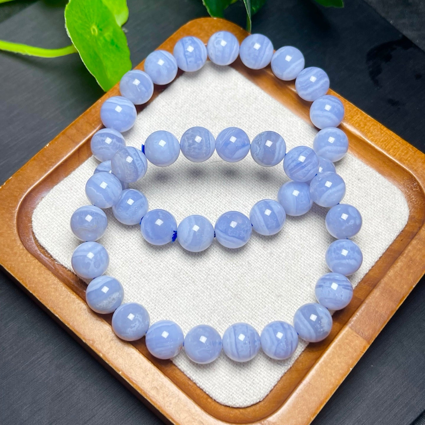 Blue Agate Single Loop Bracelet