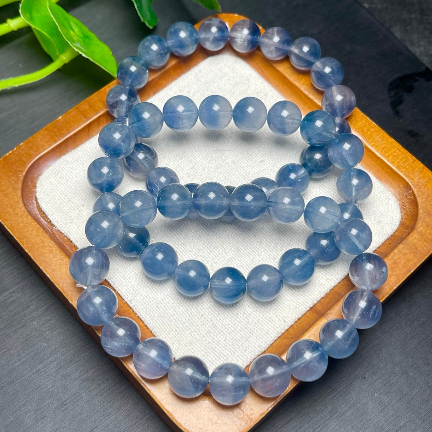 Blue Fluorite Crystal Single Loop Bracelet