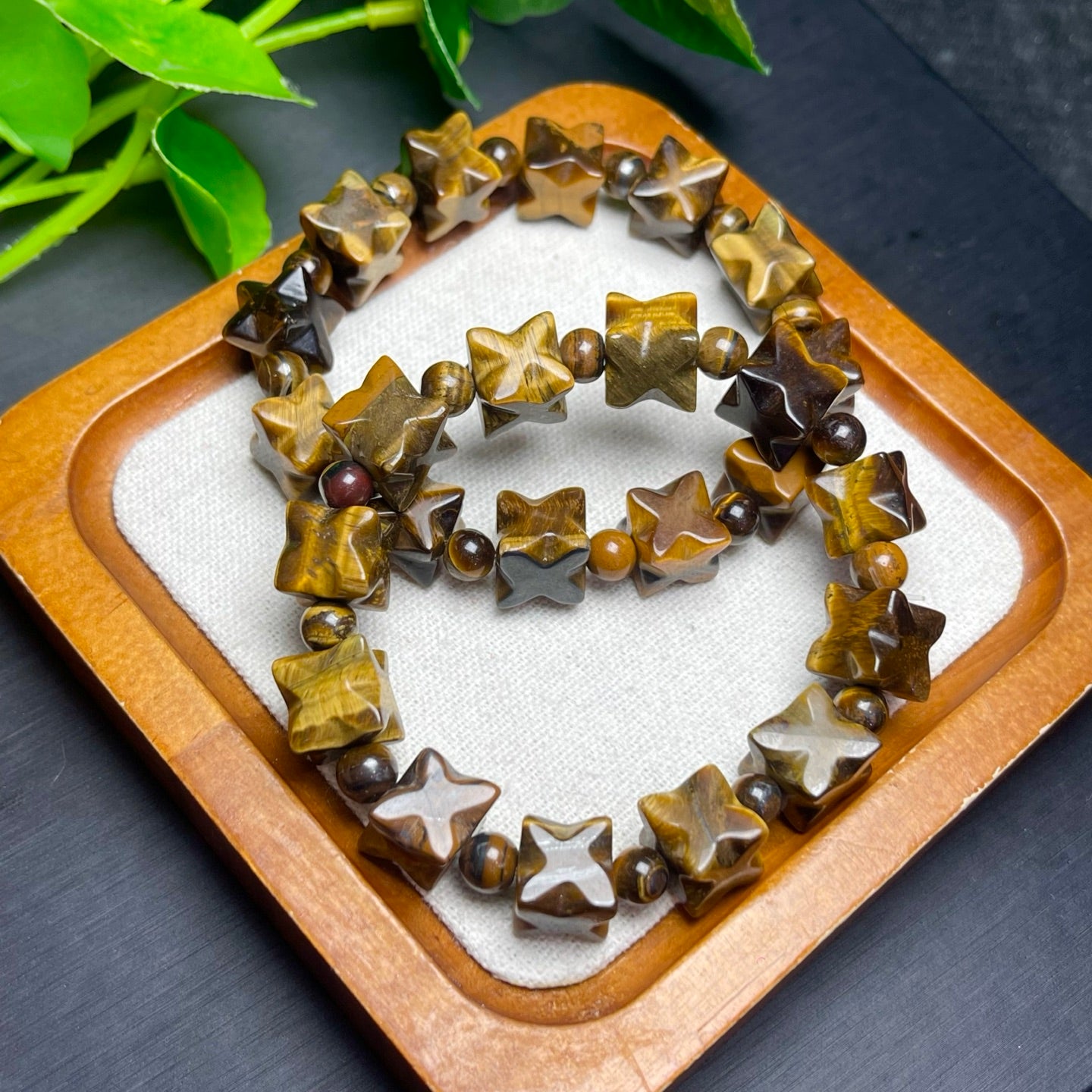 Yellow Tiger Merkaba Single Loop Bracelet