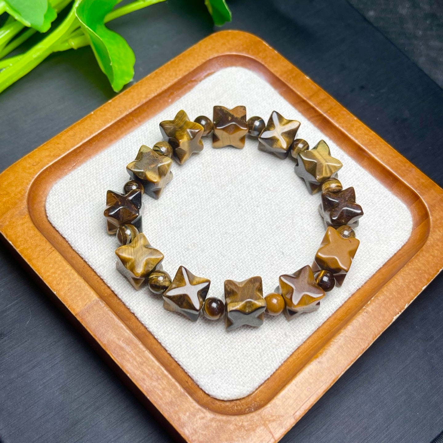 Yellow Tiger Merkaba Single Loop Bracelet