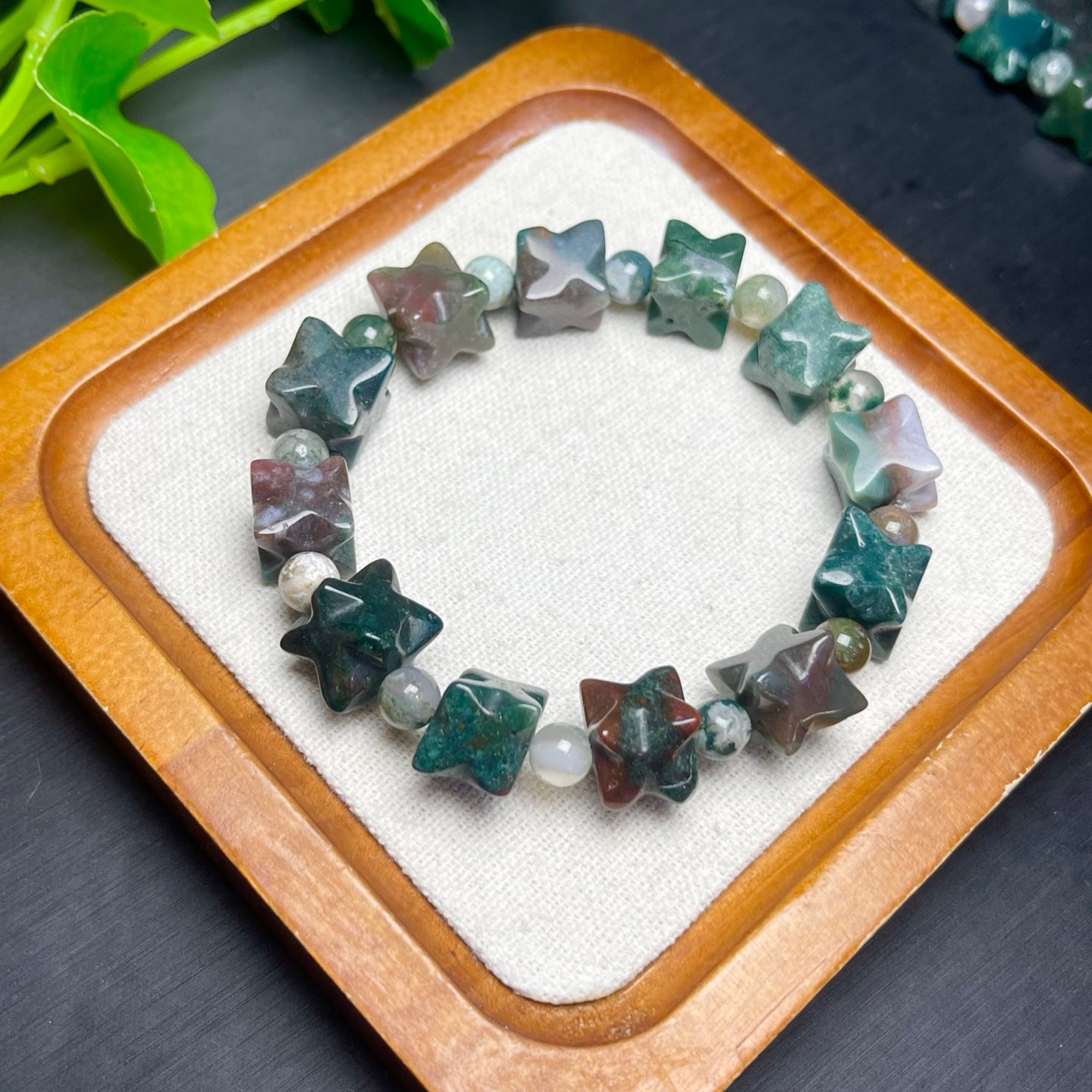 Ocean Jasper Merkaba Single Loop Bracelet