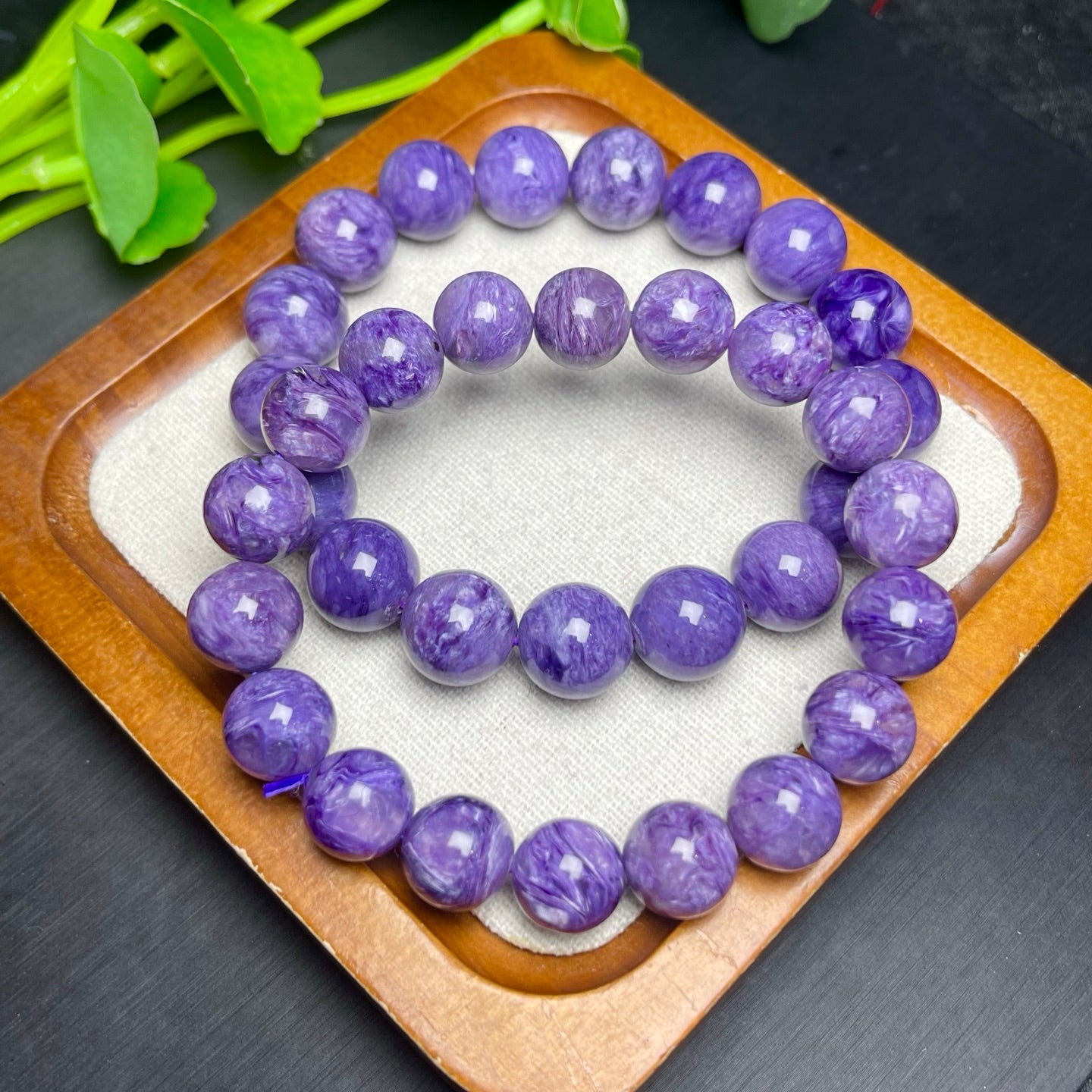 Purple Dragon Quartz Single Loop Crystal Bracelet