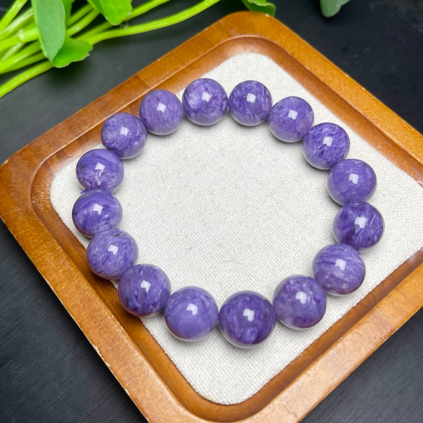 Purple Dragon Quartz Single Loop Crystal Bracelet