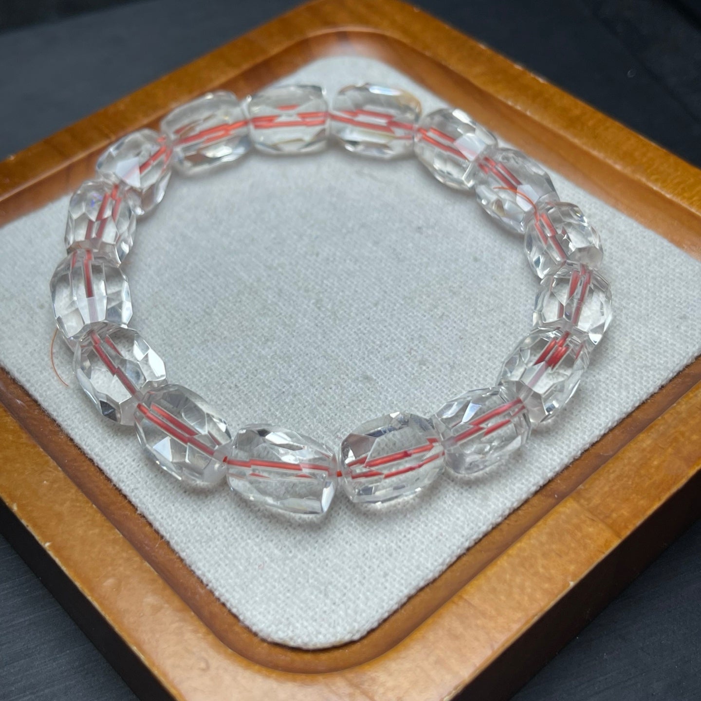 Citrine irregular faceted single loop bracelet