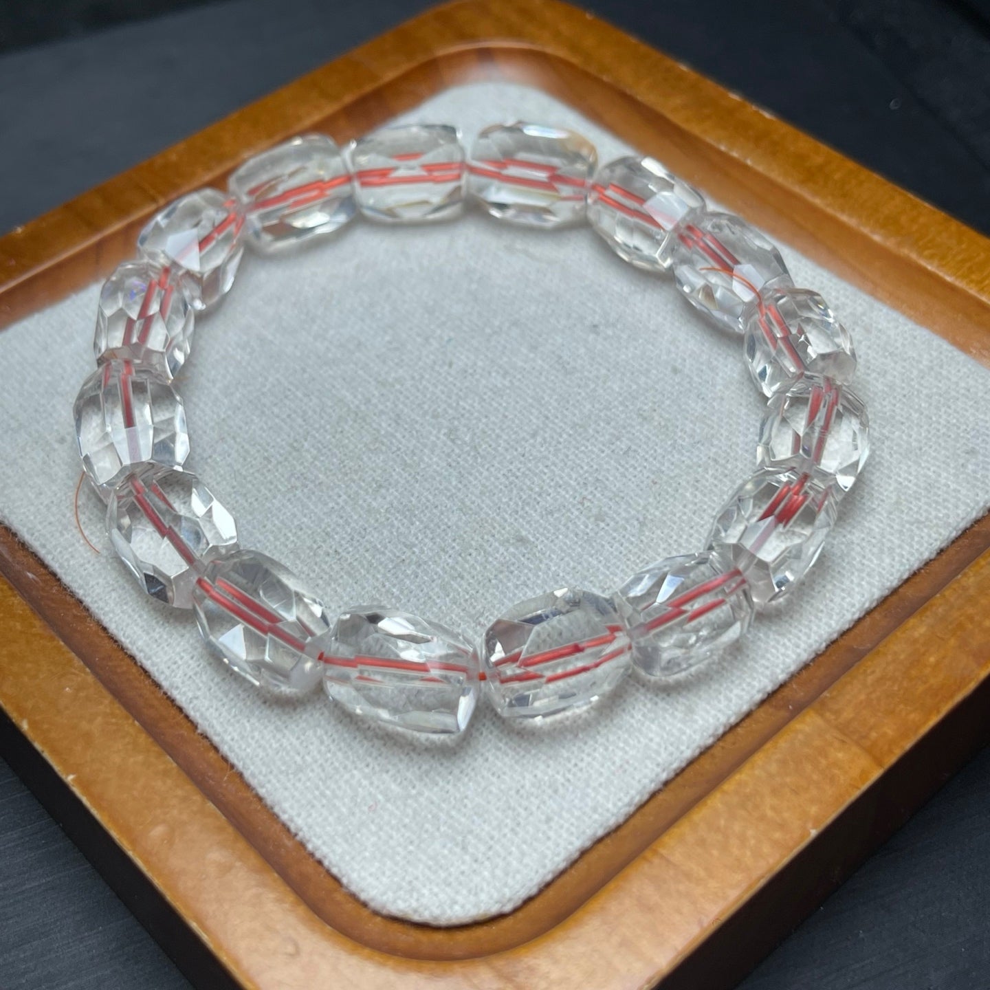 Citrine irregular faceted single loop bracelet