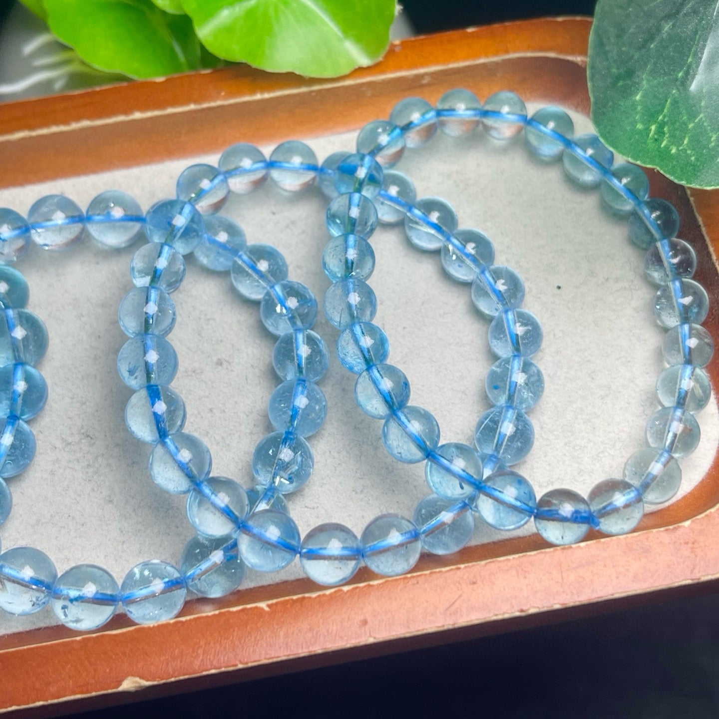 Blue Topaz Crystal Single Loop Bracelet