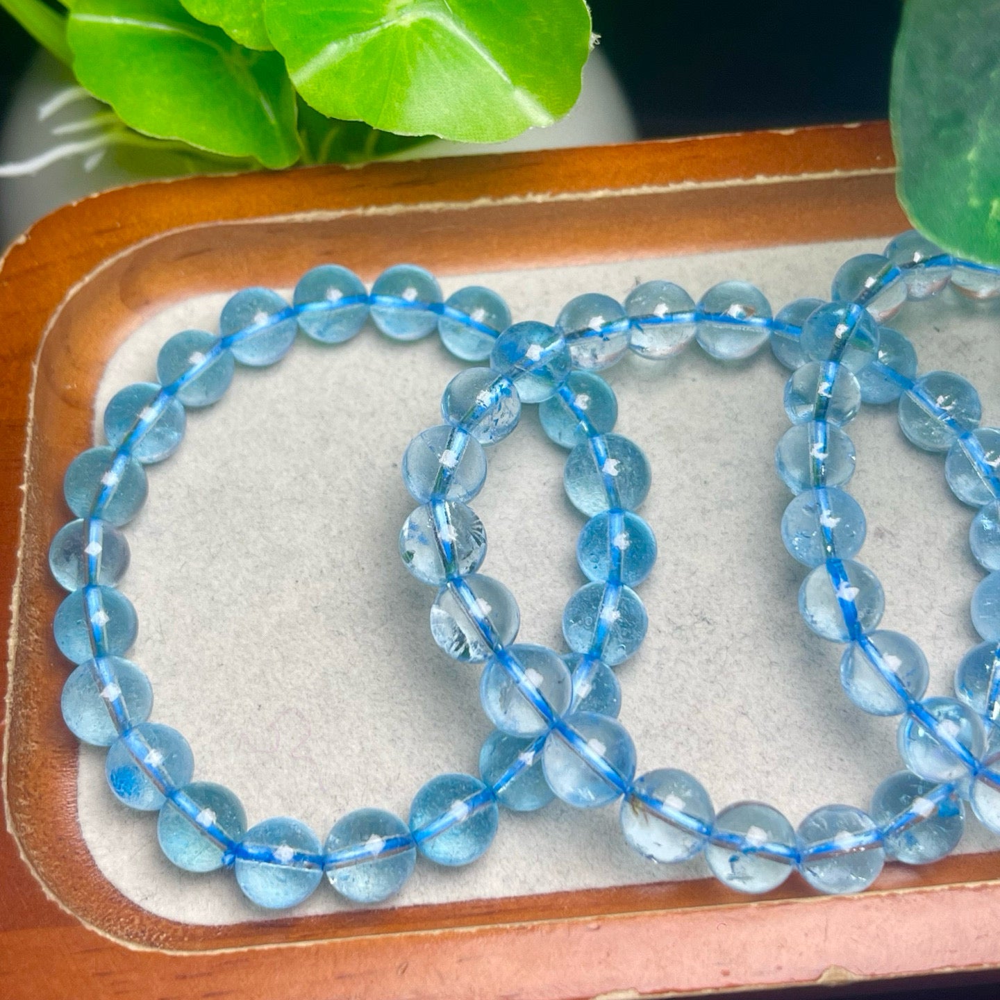 Blue Topaz Crystal Single Loop Bracelet