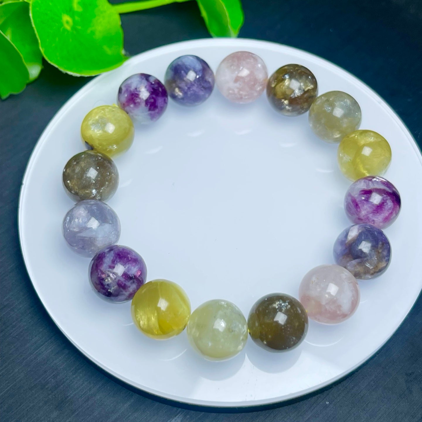 Colorful Grandmother Single Circle Crystal Bracelet
