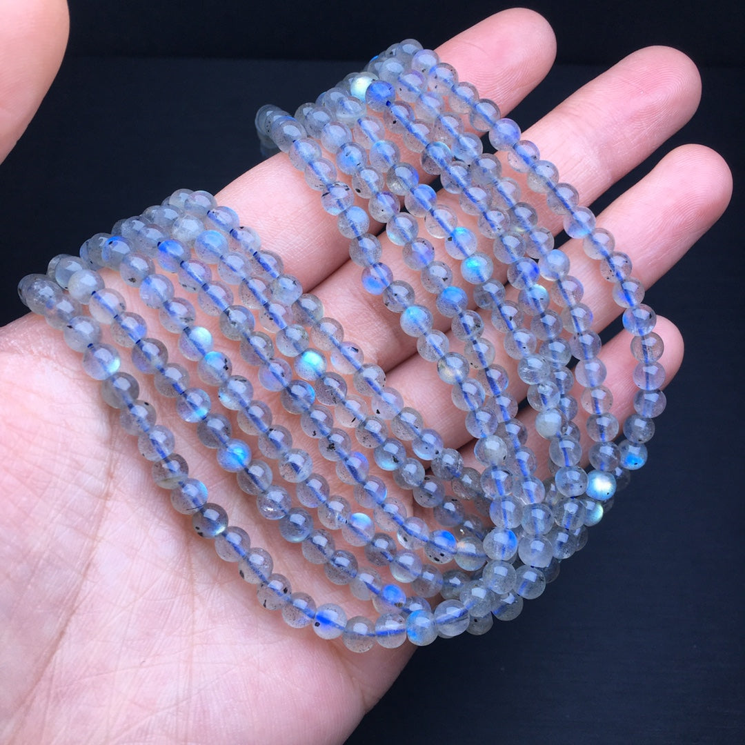 Gray Moonlight Long Chain Multi-Circle Crystal Bracelet