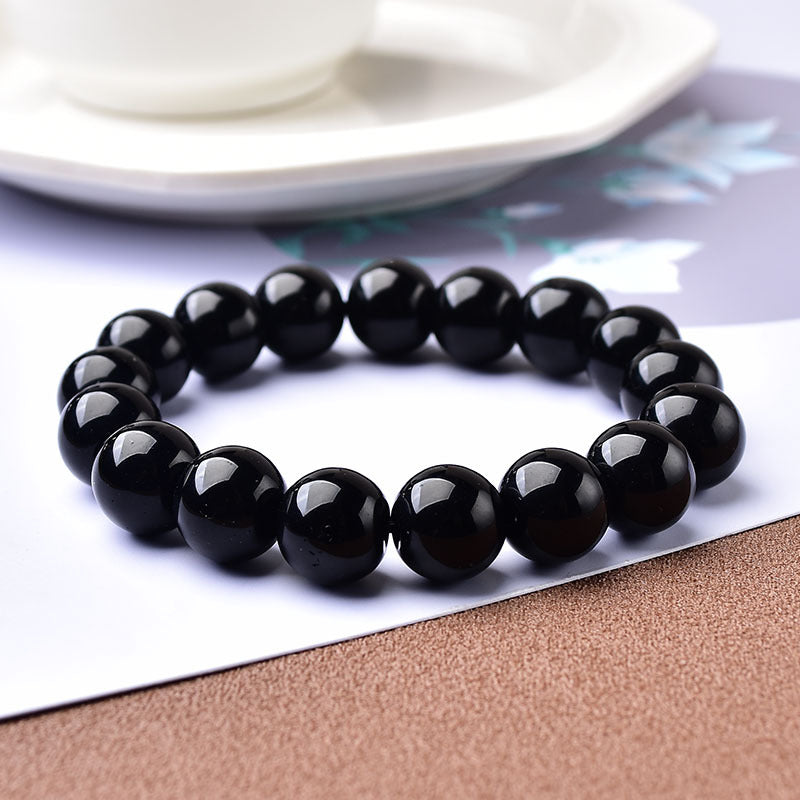 Natural Crystal Yellow Crystal Bracelet White Crystal Purple Crystal Obsidian Bracelet