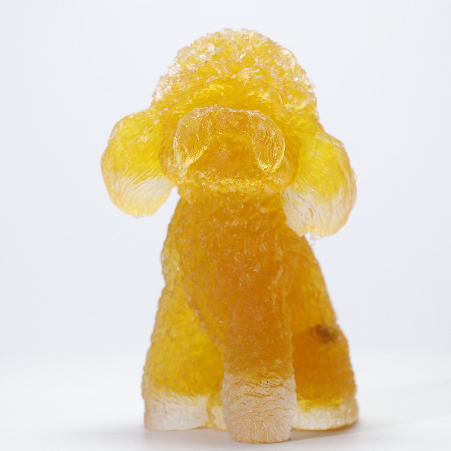 Natural Crystal Stone Teddy Ornament Crystal Teddy Poodle Ornament