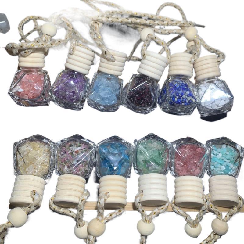 Natural crystal tourmaline garnet aquamarine treasure strawberry crystal citrine wishing bottle