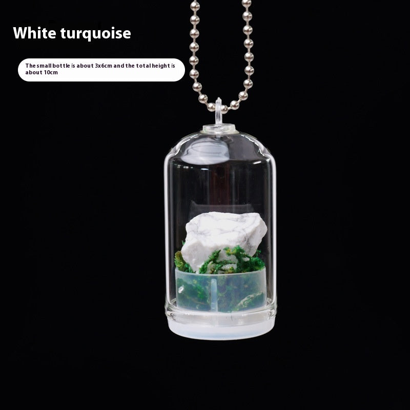 Natural crystal raw stone mineral standard bottle ornament, crystal mineral specimen wish bottle