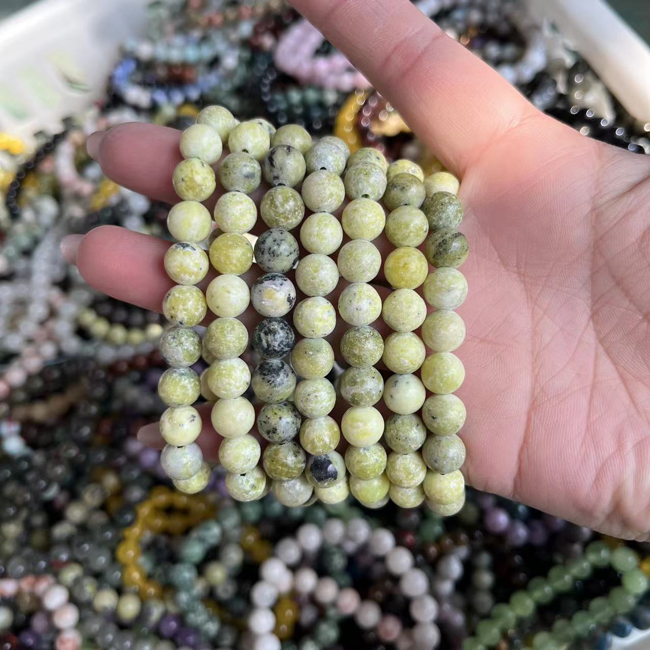 Natural crystal bracelet mixed material bracelet