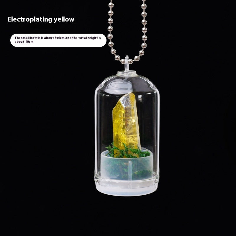 Natural crystal raw stone mineral standard bottle ornament, crystal mineral specimen wish bottle