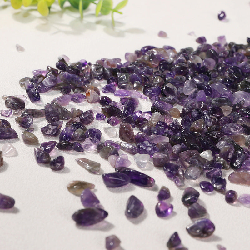 Natural amethyst crushed stone demagnetization creative ornament