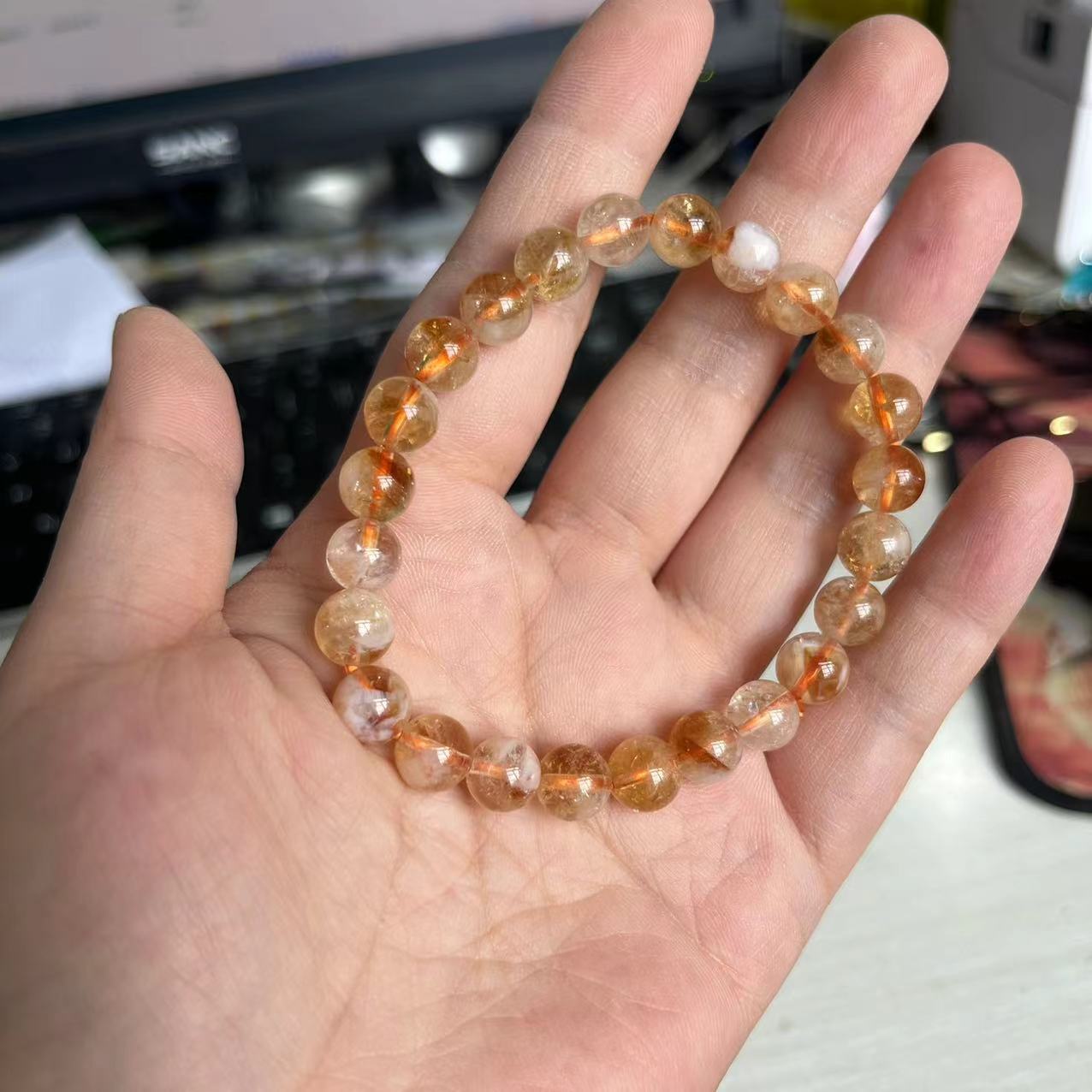 Natural crystal bracelet mixed material bracelet