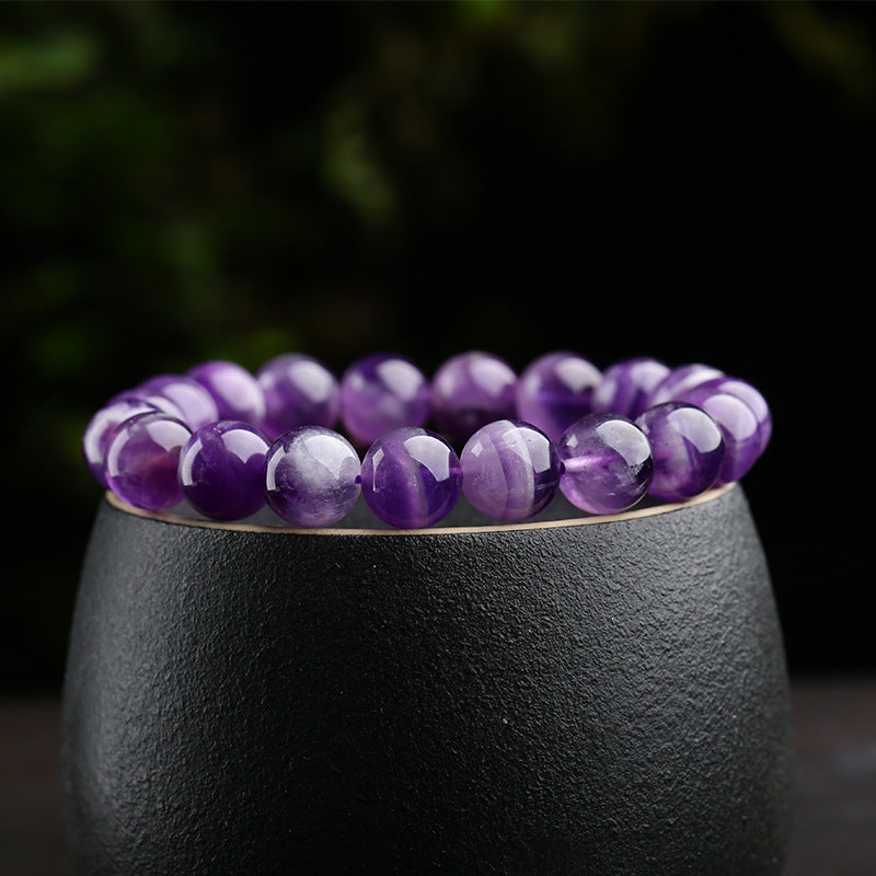Natural Amethyst Bracelet Uruguayan Amethyst Couple Crystal Bracelet