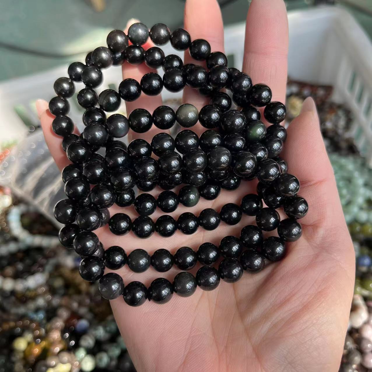Natural crystal bracelet mixed material bracelet