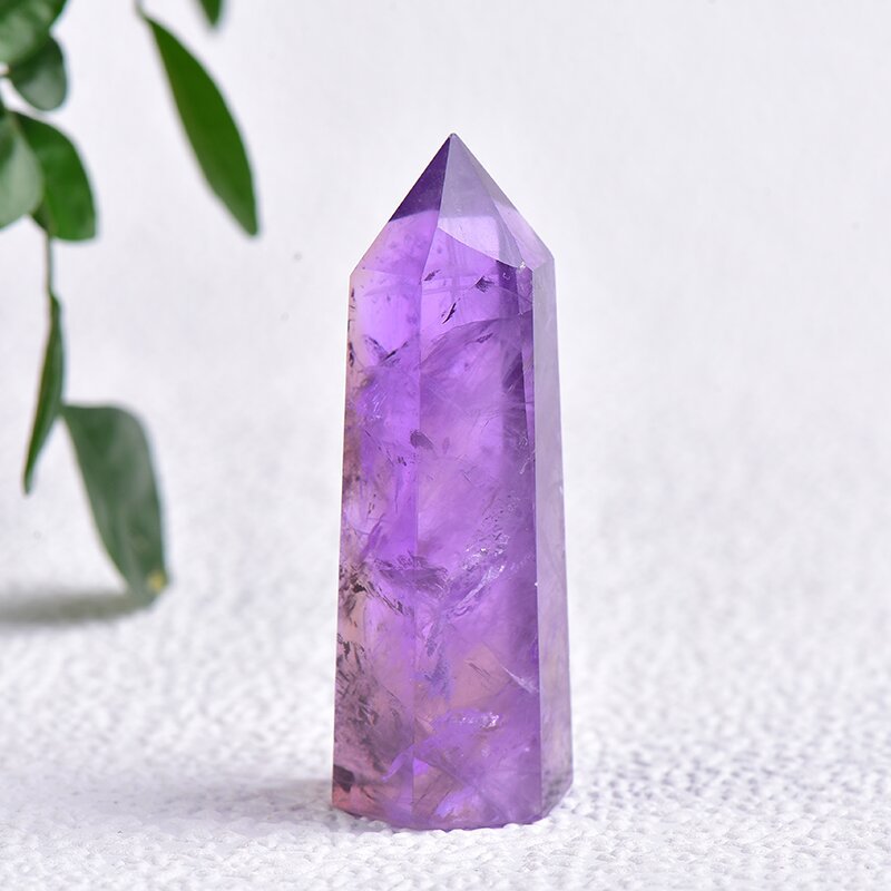 Natural Brazilian Amethyst Single Pointed Prism Amethyst