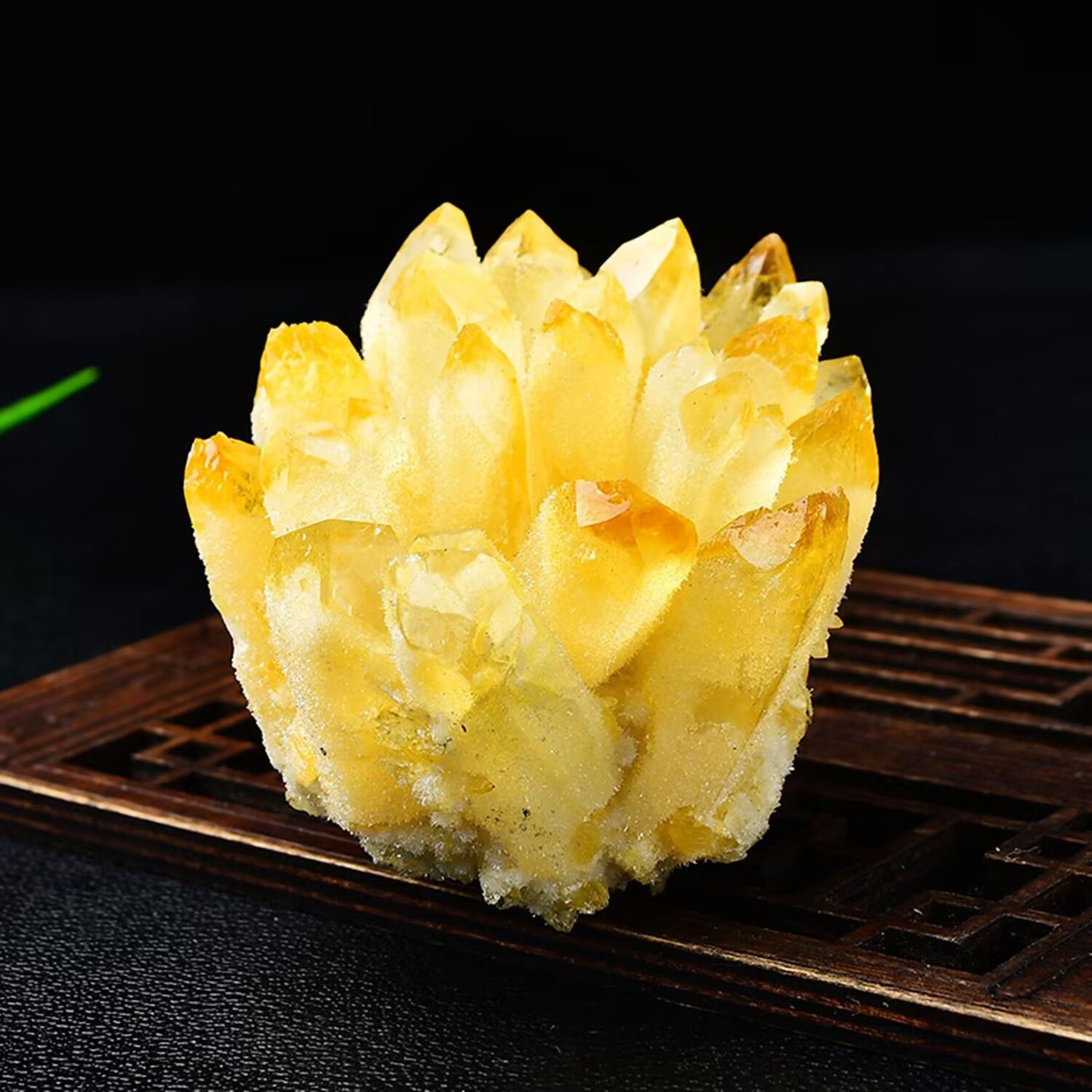 Natural purple yellow green white crystal ornament demagnetized ornamental ore