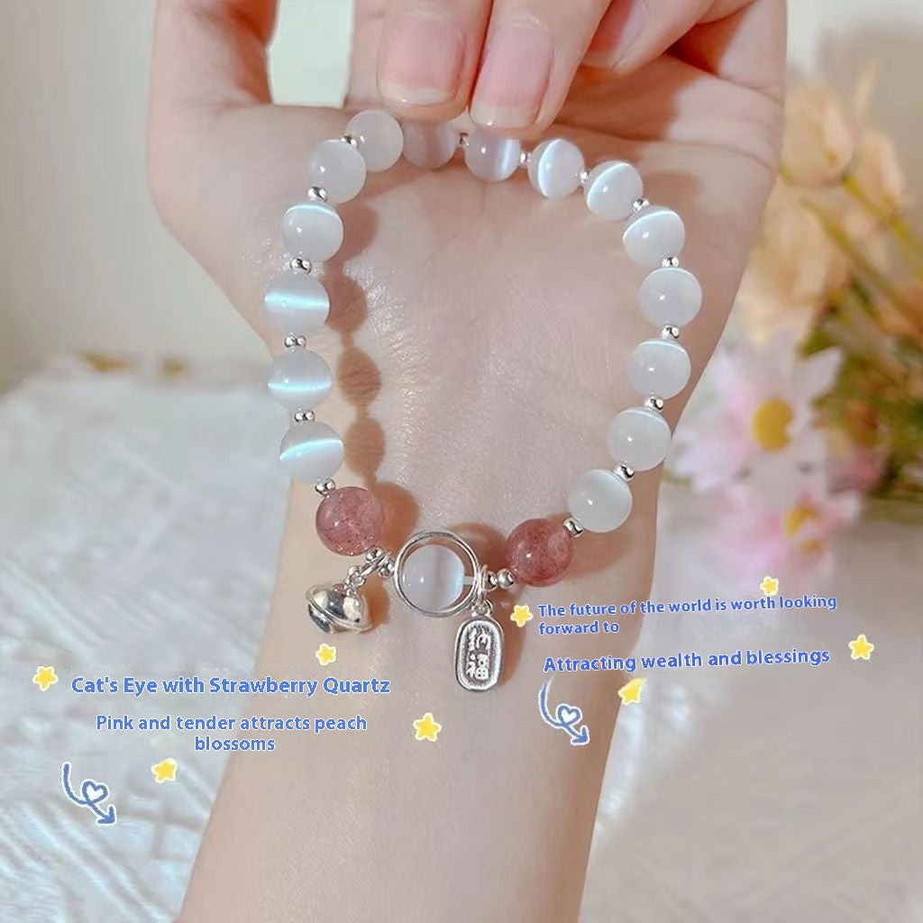 Cat Eye Bracelet Sea Blue Treasure Grey Moonlight Crystal Bracelet